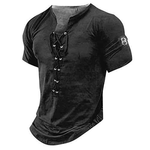 RMBLYfeiye T-Shirt Herren Weiß Herrenhemden Langarm Herren Hemden V-Ausschnitt Einfarbiges Kordelzug Retro Henley Shirt Tailliert Muskelshirts Kurzarm Tactical Shirts Hemd Weiß RMBLYfeiye T-Shirt Herren Weiß Herrenhemden Langarm Herren Hemden V-Ausschnitt Einfarbiges Kordelzug Retro Henley Shirt Tailliert Muskelshirts Kurzarm Tactical Shirts Hemd Weiß von RMBLYfeiye