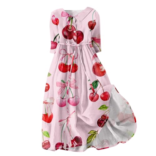 Temu Shop Kleidung Damen Hemdkleid Damen Maxikleid Damen Elegant Sommerkleider Damen Revers Früchte Bedruckt Hemdkleid Mit Gürtel 3/4 Arm Knopf Maxikleid Sommerkleid Damen Knielang Elegant (Rosa, Xl) Temu Shop Kleidung Damen Hemdkleid Damen Maxikleid Damen Elegant Sommerkleider Damen Revers Früchte Bedruckt Hemdkleid Mit Gürtel 3/4 Arm Knopf Maxikleid Sommerkleid Damen Knielang Elegant (Rosa, Xl) von RMBLYfeiye