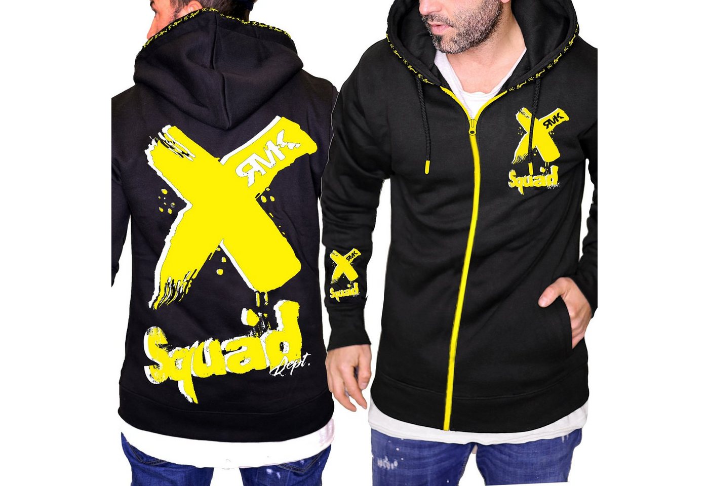 RMK Collegejacke Herren Jacke Sweatjacke Sportjacke Joggingjacke mit lässiger Kapuze RMK Collegejacke Herren Jacke Sweatjacke Sportjacke Joggingjacke mit lässiger Kapuze von RMK