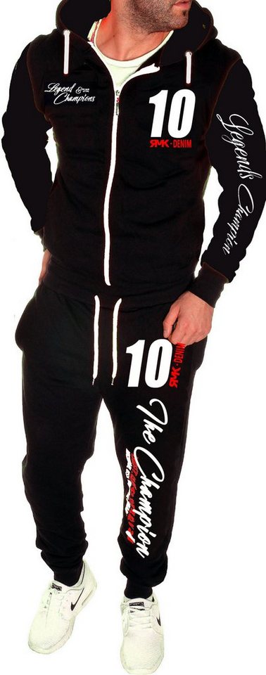 RMK Jogginganzug Herren Trainingsanzug Sportanzug Fitness Jogger Fußball, bestehend aus Hose und Jacke, mit Kapuze RMK Jogginganzug Herren Trainingsanzug Sportanzug Fitness Jogger Fußball, bestehend aus Hose und Jacke, mit Kapuze von RMK