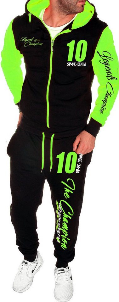 RMK Jogginganzug Herren Trainingsanzug Sportanzug Fitness Jogger Fußball, bestehend aus Hose und Jacke, mit Kapuze RMK Jogginganzug Herren Trainingsanzug Sportanzug Fitness Jogger Fußball, bestehend aus Hose und Jacke, mit Kapuze von RMK