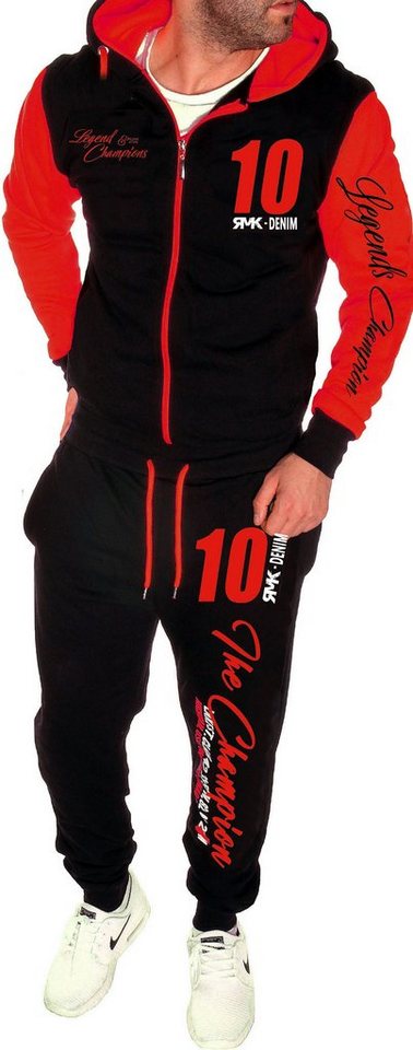 RMK Jogginganzug Herren Trainingsanzug Sportanzug Streetwear Fitness Jacke mit Kapuze von RMK