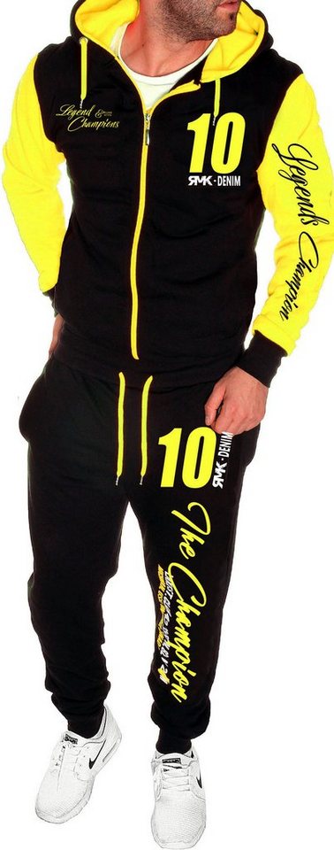 RMK Jogginganzug Herren Trainingsanzug Sportanzug Fitness Jogger Fußball, bestehend aus Hose und Jacke, mit Kapuze RMK Jogginganzug Herren Trainingsanzug Sportanzug Fitness Jogger Fußball, bestehend aus Hose und Jacke, mit Kapuze von RMK