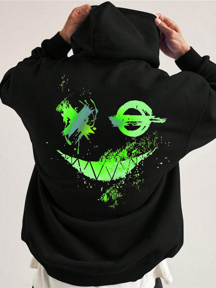 RMK Kapuzenpullover Hoodie Herren Pullover mit Kapuze Basic Longsleeve Smile Smiley Oversize RMK Kapuzenpullover Hoodie Herren Pullover mit Kapuze Basic Longsleeve Smile Smiley Oversize von RMK