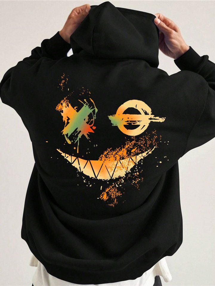 RMK Kapuzenpullover Hoodie Herren Pullover mit Kapuze Basic Longsleeve Smile Smiley Oversize RMK Kapuzenpullover Hoodie Herren Pullover mit Kapuze Basic Longsleeve Smile Smiley Oversize von RMK