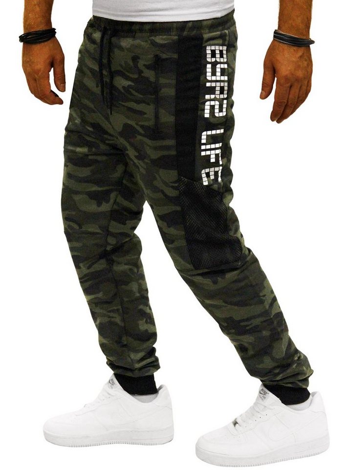 RMK Sporthose Herren Trainingshose Jogginghose Fitnesshose Camouflage Army Tarn Hose von RMK