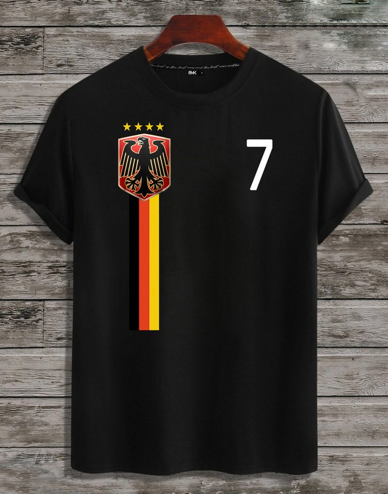 RMK T-Shirt Herren Shirt Trikot Fan Fußball Deutschland Germany EM WM 2024 aus gekämmter Baumwolle RMK T-Shirt Herren Shirt Trikot Fan Fußball Deutschland Germany EM WM 2024 aus gekämmter Baumwolle von RMK