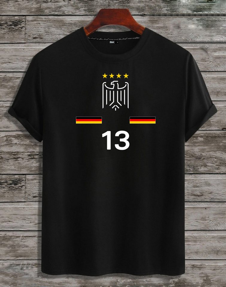 RMK T-Shirt Herren Shirt Trikot Fan Fußball Deutschland Germany EM WM 2024 aus gekämmter Baumwolle RMK T-Shirt Herren Shirt Trikot Fan Fußball Deutschland Germany EM WM 2024 aus gekämmter Baumwolle von RMK