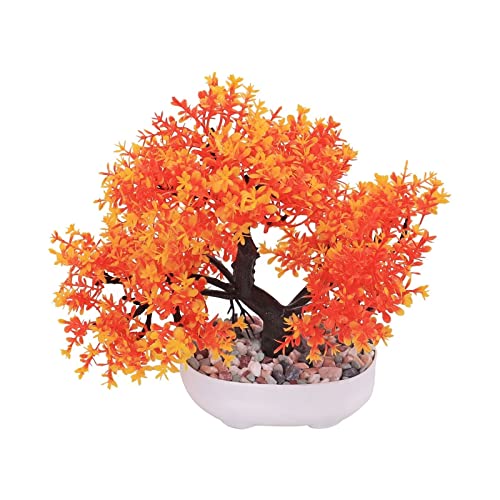 RNNYWDRQ Künstliche Bäume, künstliche Pflanze, Bonsai, Kleiner simulierter Baumtopf mit Steinpflanzen, künstliche Blumen, Bürotisch, Topfornamente, Heim- und Gartendekor, künstlicher Bonsai von RNNYWDRQ