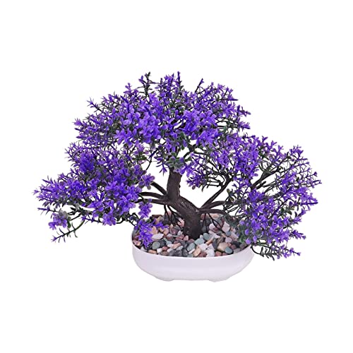 RNNYWDRQ Künstliche Bäume, künstliche Pflanze, Bonsai, Kleiner simulierter Baumtopf mit Steinpflanzen, künstliche Blumen, Bürotisch, Topfornamente, Heim- und Gartendekor, künstlicher Bonsai von RNNYWDRQ