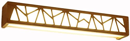 RNNYWDRQ Spiegelleuchte, Holzspiegel-Frontleuchte, Kosmetikspiegel-Leuchte für Badezimmer, Frisiertisch, Wandleuchte, Frisiertischleuchte (Farbe: weißes Licht, Größe: 35 cm), Heimdekor-Wandlampe von RNNYWDRQ