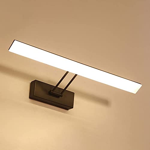 RNNYWDRQ Spiegelleuchte, LED-Spiegelleuchte, Badezimmer-Waschtischlampe, Beleuchtung, Spiegelschrankleuchten, Waschtisch-Wand-WC-Lampen, Badezimmerspiegel-Frontleuchte (Farbe: Schwarz-3000 K), von RNNYWDRQ