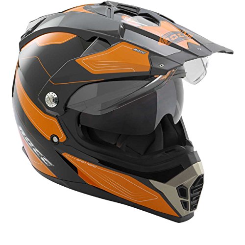 ROCC 771 Endurohelm, Farbe schwarz-Weiss-orange, Größe S (55/56) von ROCC