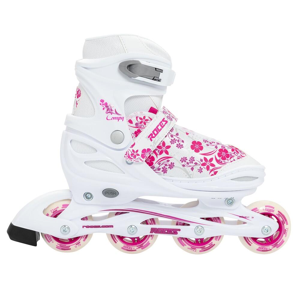 Roces Compy 8.0 inline-Skates Softboot Mädchen weiß/rosa von ROCES