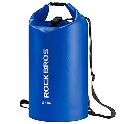 ROCKBROS Dry Bag Wasserdicht Packsack für Wassersport, Strand, Schwimmen Boot Kajak Rafting Segeln Outdoor, Blau, 30L von ROCKBROS