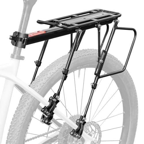 ROCKBROS Fahrrad Gepäckträger Aluminiumlegierung Verstellbar für 26-29 Zoll hinten Fahrrad Sattelstütze Gepäckträger mit Schnellspanner und Reflektor für Universal Rennräder Mountainbikes ROCKBROS Fahrrad Gepäckträger Aluminiumlegierung Verstellbar für 26-29 Zoll hinten Fahrrad Sattelstütze Gepäckträger mit Schnellspanner und Reflektor für Universal Rennräder Mountainbikes von ROCKBROS