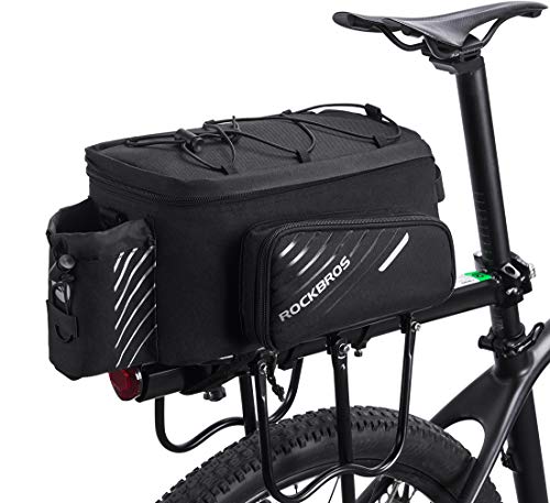 ROCKBROS Fahrrad Gepäckträgertasche Fahrradtasche Hinter Transporttasche Gepäcktasche Wasserdicht Schwarz Faltbare Seitentaschen 9-12L mit Regenschutz ROCKBROS Fahrrad Gepäckträgertasche Fahrradtasche Hinter Transporttasche Gepäcktasche Wasserdicht Schwarz Faltbare Seitentaschen 9-12L mit Regenschutz von ROCKBROS