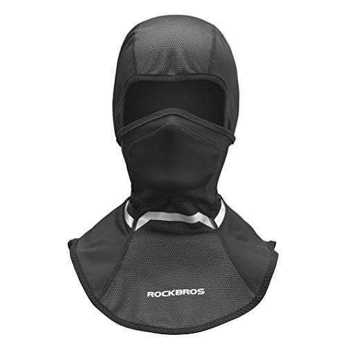 ROCKBROS Fahrrad Sturmhaube Warm Balaclava Winddicht Halswärmer Gesichtschutz Fahrradhelm Mütze Unterziehmütze Bike Cap für Winter Outdoor Aktivitäten Herren/Damen von ROCKBROS