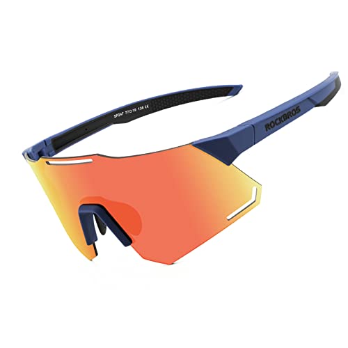ROCKBROS Fahrradbrille Polarisierte Sonnenbrille/Selbsttönende Sportbrille Radsportbrille für Damen und Herren UV400 Schutz TR90-Rahmen von ROCKBROS