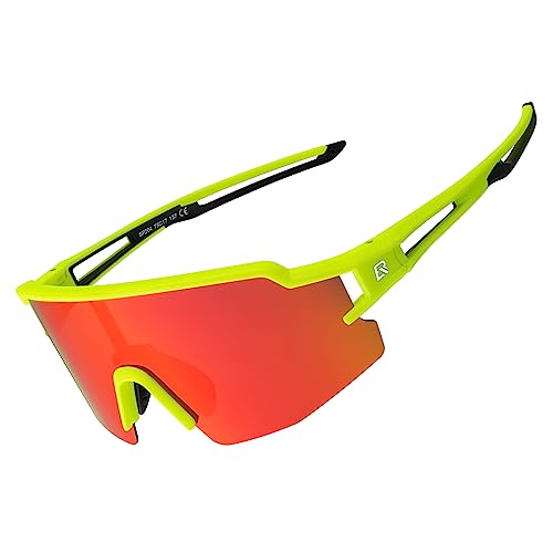 ROCKBROS Fahrradbrille Polarisierte Sonnenbrille Outdoor Sport UV400 Sportbrille Herren Damen Radfahren Gelb ROCKBROS Fahrradbrille Polarisierte Sonnenbrille Outdoor Sport UV400 Sportbrille Herren Damen Radfahren Gelb von ROCKBROS