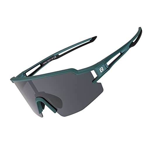 ROCKBROS Fahrradbrille Polarisierte Sonnenbrille Outdoor Sport UV400 Sportbrille Herren Damen Radfahren Grün ROCKBROS Fahrradbrille Polarisierte Sonnenbrille Outdoor Sport UV400 Sportbrille Herren Damen Radfahren Grün von ROCKBROS