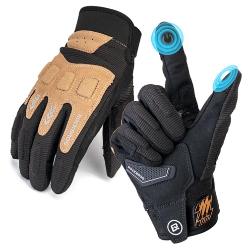 ROCKBROS Fahrradhandschuhe Herren Touchscreen Vollfinger Handschuhe Laufhandschuhe MTB Stoßdämpfende rutschfeste Winter Herbst Outdoor Radfahren Klettern Laufen Braun XL ROCKBROS Fahrradhandschuhe Herren Touchscreen Vollfinger Handschuhe Laufhandschuhe MTB Stoßdämpfende rutschfeste Winter Herbst Outdoor Radfahren Klettern Laufen Braun XL von ROCKBROS