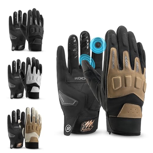 ROCKBROS Fahrradhandschuhe Herren Touchscreen Vollfinger Handschuhe Laufhandschuhe MTB Stoßdämpfende rutschfeste Winter Herbst Outdoor Radfahren Klettern Laufen Braun XXL ROCKBROS Fahrradhandschuhe Herren Touchscreen Vollfinger Handschuhe Laufhandschuhe MTB Stoßdämpfende rutschfeste Winter Herbst Outdoor Radfahren Klettern Laufen Braun XXL von ROCKBROS