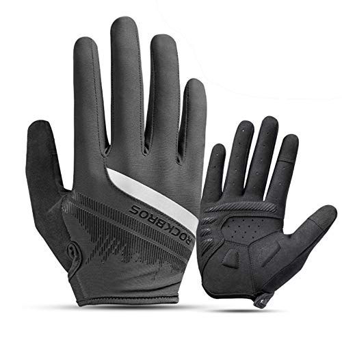 ROCKBROS Fahrradhandschuhe Touchscreen Handschuhe Frühling/Herbst Sporthandschuhe rutschfest Reflektierend Trainingshandschuhe Herren Damen S-XXL von ROCKBROS