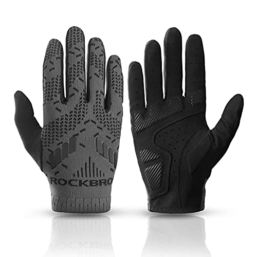 ROCKBROS Fahrradhandschuhe für Herren Damen, Atmungsaktive Radsport Handschuhe mit Gelpolster - Unisex Radhandschuhe zum Laufen, Joggen, Radfahren M-2XL von ROCKBROS