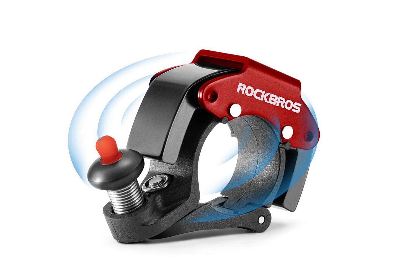 ROCKBROS Fahrradklingel Fahrradklingel, Fahrradglocke, 100dB Laut, (Innovativ Aluminiumlegierung Glocke, 1-tlg. Mini Fahrrad Klingel) für Fahrrad Mountainbike Rennrad mit 22,2 mm Lenker von ROCKBROS