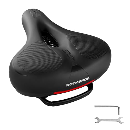 ROCKBROS Fahrradsattel Bequem Gelsattel Herren Damen Ergonomischer Breiter Fahrradsitz Weich Memory Foam MTB Rennrad 26 * 22cm Atmungsaktiv Wasserdicht,Schwarz ROCKBROS Fahrradsattel Bequem Gelsattel Herren Damen Ergonomischer Breiter Fahrradsitz Weich Memory Foam MTB Rennrad 26 * 22cm Atmungsaktiv Wasserdicht,Schwarz von ROCKBROS