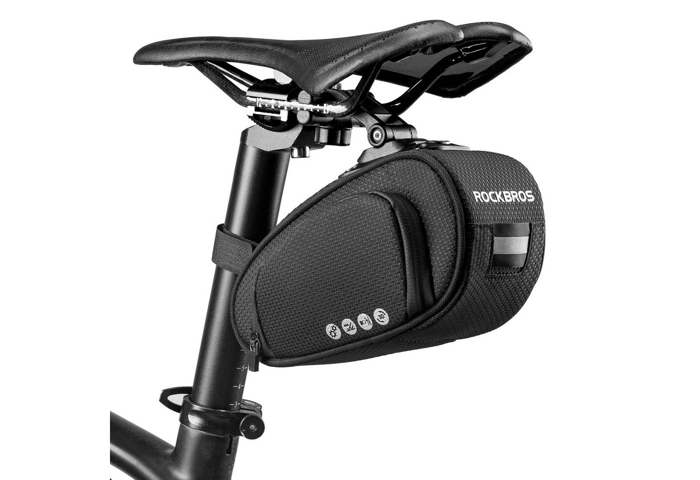 ROCKBROS Fahrradtasche Satteltasche für Fahrrad, Tasche für MTB (1-tlg), mit Schnellverschluss, Rennrad Faltrad ca. 1L von ROCKBROS