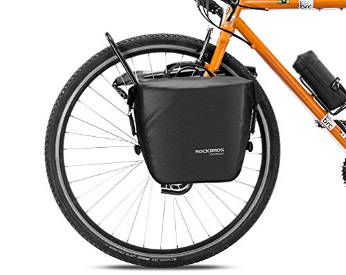 ROCKBROS Gepäckträgertasche 100% wasserdichte Hinterradtasche Fahrradtasche für Gepäckträger Vorne/Hinten mit Schultergurt 12-16L von ROCKBROS