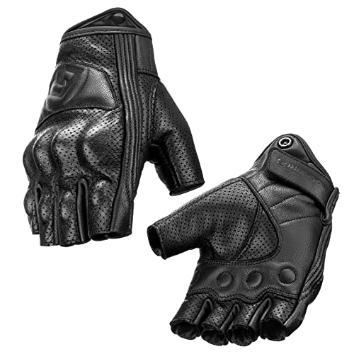 ROCKBROS Handschuhe Motorrad Fahrrad Fahrradhandschuhe Herren Damen Halbfinger für Damen Herren Touchscreen Fahrradhandschuhe Anti-Stoß für Outdoor-Sports Motorrad S-XXL von ROCKBROS