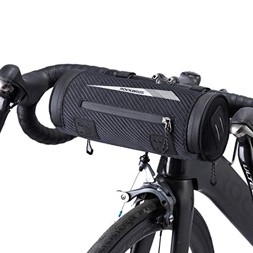 ROCKBROS Lenkertasche Fahrrad Handyhalterung Multifunktionale Fahrradtasche Rahmentasche Satteltasche für Mountainbikes, Rennräder, E-Bikes ca. 2L Schwarz von ROCKBROS