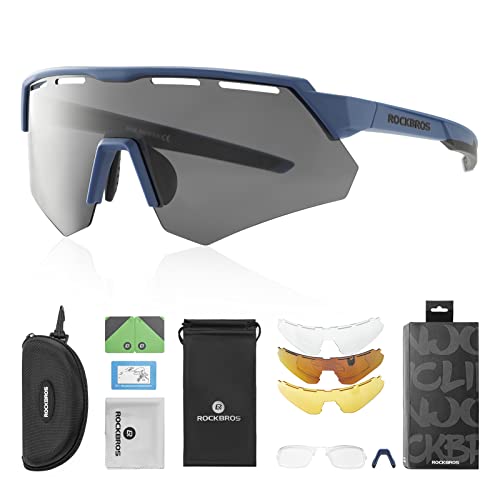 ROCKBROS Polarisierte Fahrradbrille mit 4 Wechselgläser Sonnenbrille Sportbrille für Damen und Herren ROCKBROS Polarisierte Fahrradbrille mit 4 Wechselgläser Sonnenbrille Sportbrille für Damen und Herren von ROCKBROS