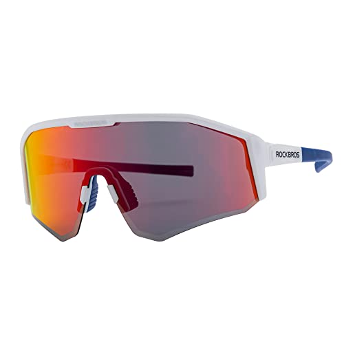 ROCKBROS Polarisierte Fahrradbrillen Damen Herren Sonnenbrille TAC-Gläser + TR90-Rahmen Verstellbarer-Bügel-Design für Radfahren Laufen Angeln von ROCKBROS