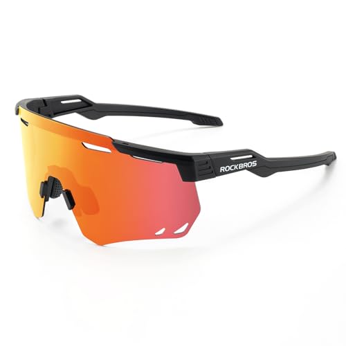 ROCKBROS Polarisierte Sonnenbrille Fahrradbrillen Damen Herren TR90-Rahmen für Radfahren Laufen Angeln Radbrille Schwarz ROCKBROS Polarisierte Sonnenbrille Fahrradbrillen Damen Herren TR90-Rahmen für Radfahren Laufen Angeln Radbrille Schwarz von ROCKBROS