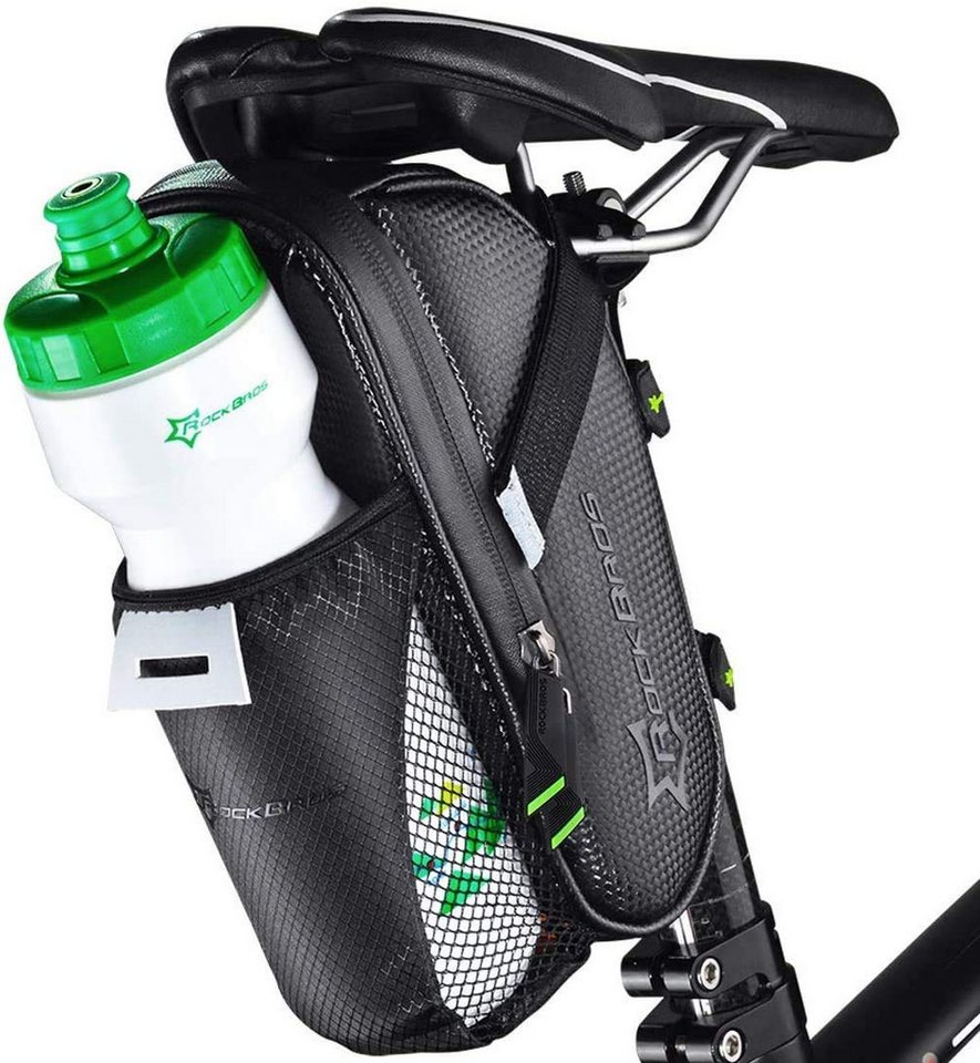 ROCKBROS Satteltasche Satteltasche Fahrrad, Fahrradsatteltasche mit Flaschenhalter, wasserdichte, für MTB Rennrad Kratzfest Reflektierend ROCKBROS Satteltasche Satteltasche Fahrrad, Fahrradsatteltasche mit Flaschenhalter, wasserdichte, für MTB Rennrad Kratzfest Reflektierend von ROCKBROS