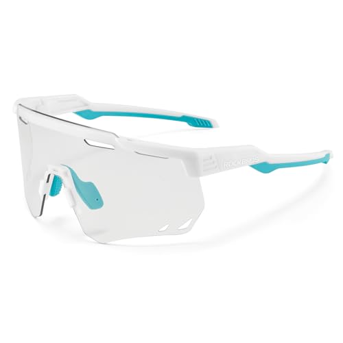 ROCKBROS Selbsttönend Sonnenbrille Fahrradbrillen Photochromatische Sportbrille für Damen und Herren UV400 Schutz TR90 Rahmen Radsport Weiß ROCKBROS Selbsttönend Sonnenbrille Fahrradbrillen Photochromatische Sportbrille für Damen und Herren UV400 Schutz TR90 Rahmen Radsport Weiß von ROCKBROS