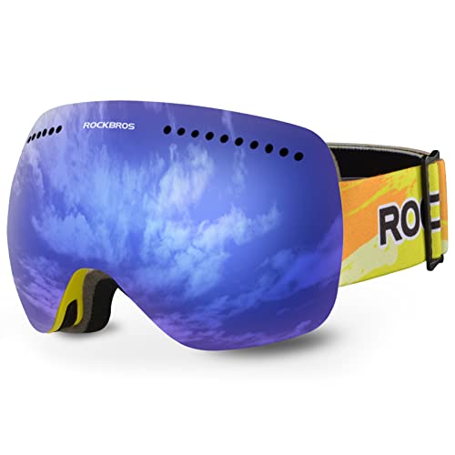 ROCKBROS Skibrille Snowboard Brille für Damen und Herren Jugend UV400 Schutz Schneebrille von ROCKBROS