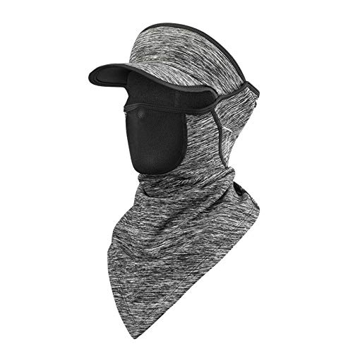 ROCKBROS Winter Halbe Sturmhaube Fahrrad Balaclava mit Krempe Winddicht Warm Halstuch Dreieckschal Mundschutz für Outdoorsports Radfahren Motorradfahren Skifahren von ROCKBROS