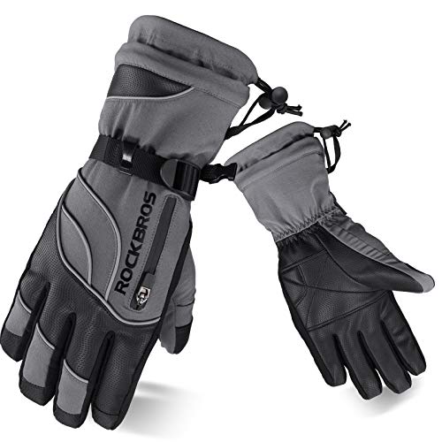 ROCKBROS Winter Handschuhe Skihandschuhe Damen Herren Warm Winddicht für Ski Snowboarden Fahrrad Motorrad -20℃ M-XL von ROCKBROS