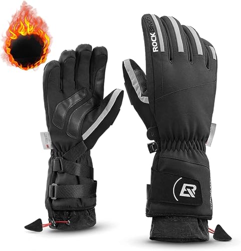 ROCKBROS Winterhandschuhe Fahrradhandschuhe Herren Winddicht XL von ROCKBROS