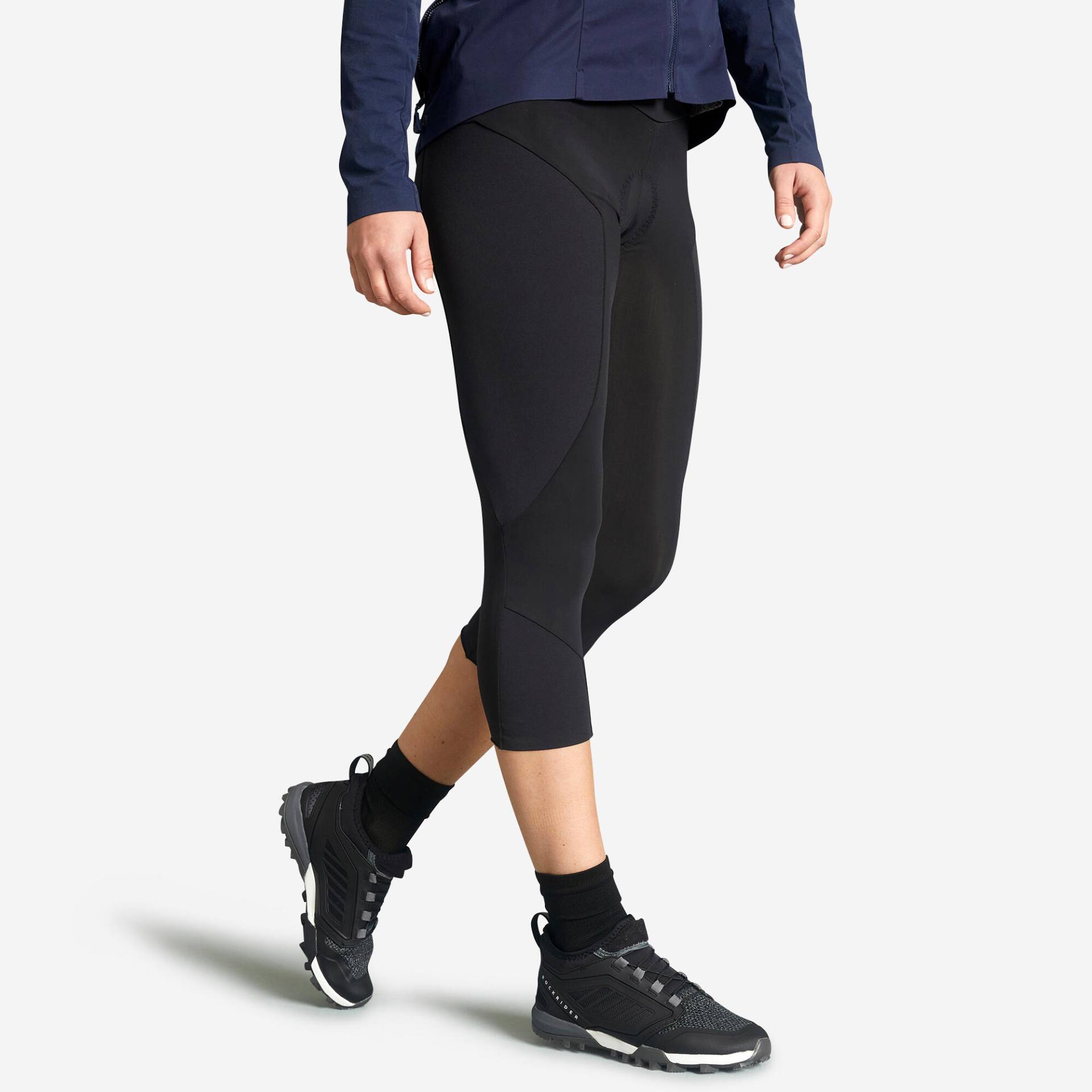 Radhose MTB 3/4 Legging Damen schwarz Radhose MTB 3/4 Legging Damen schwarz von ROCKRIDER
