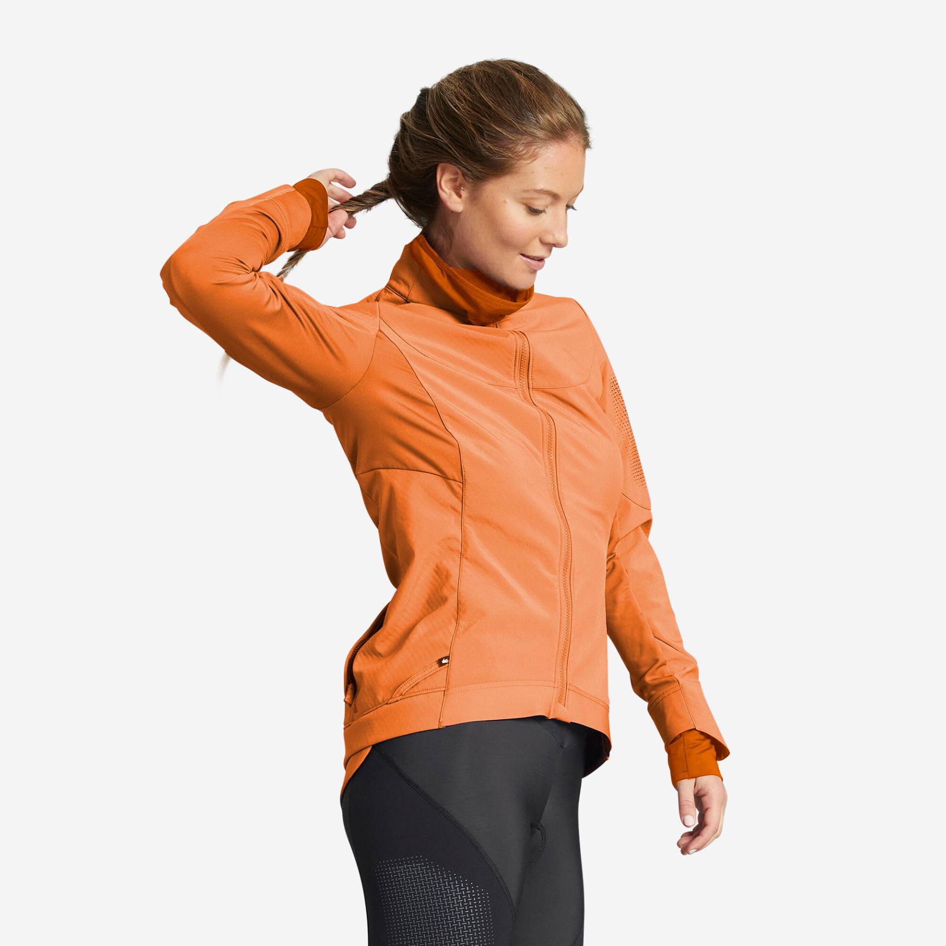 Fahrradjacke MTB Damen orange von ROCKRIDER