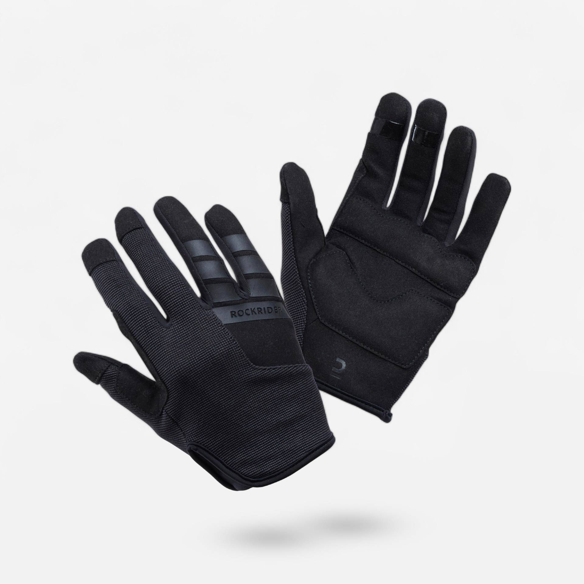 Fahrradhandschuhe Kinder Sommer 8–14 Jahre schwarz Fahrradhandschuhe Kinder Sommer 8–14 Jahre schwarz von ROCKRIDER