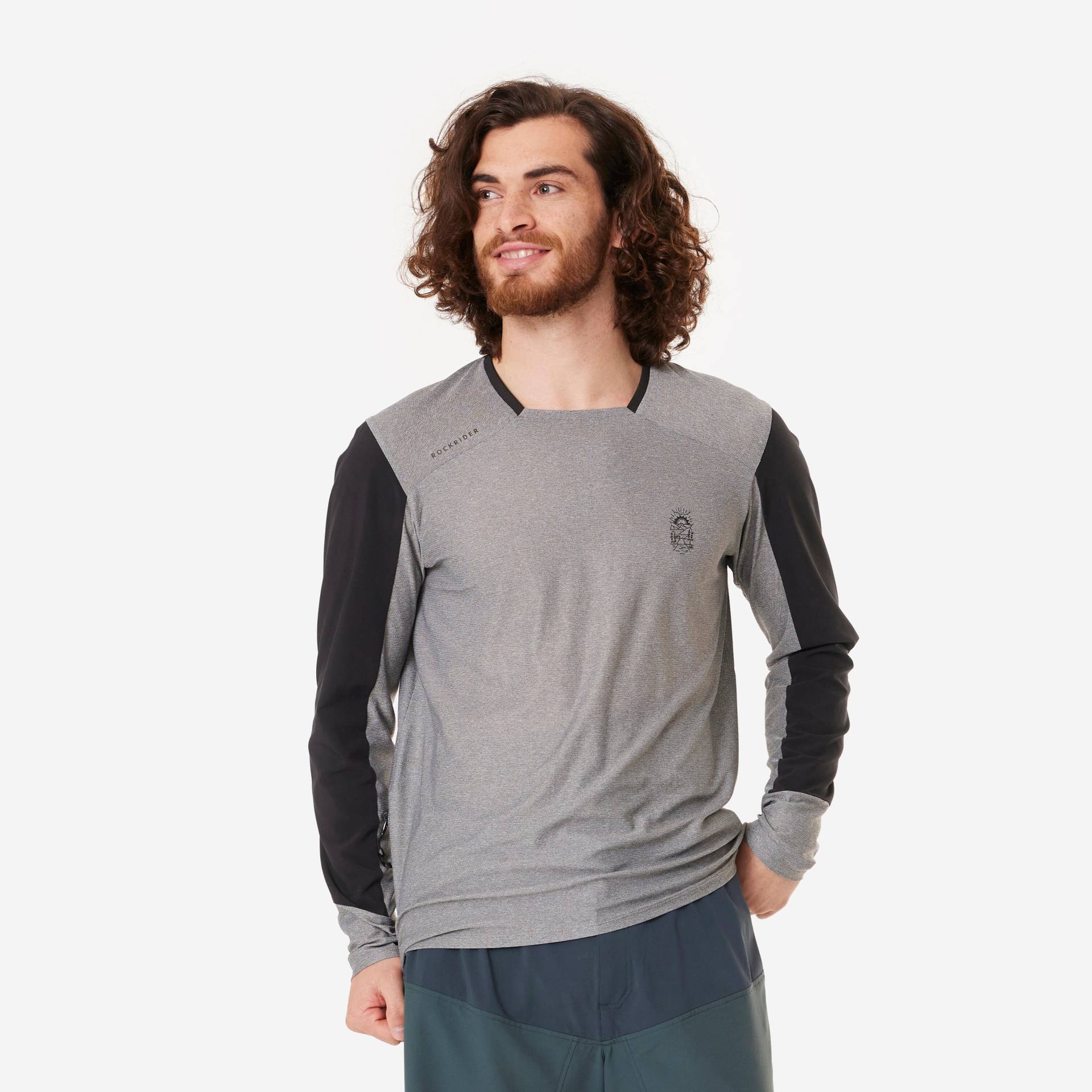 Radtrikot MTB langarm EXPL 100 Herren grau Radtrikot MTB langarm EXPL 100 Herren grau von ROCKRIDER