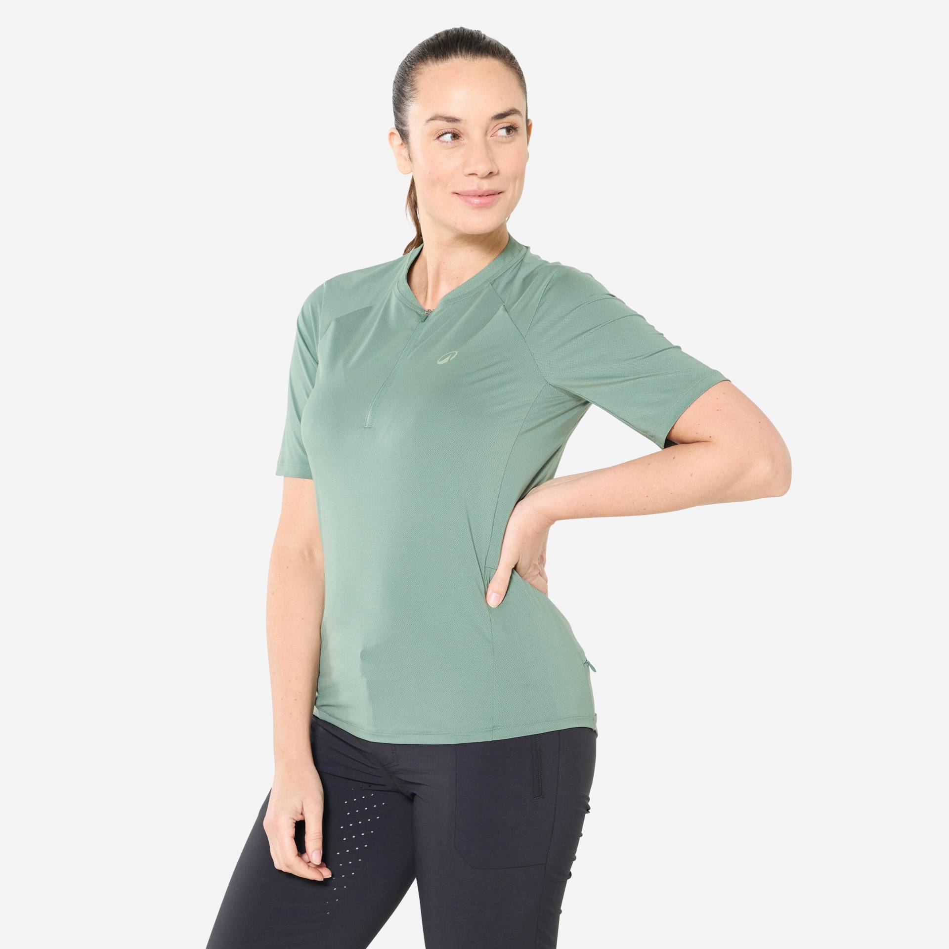 Radtrikot kurzarm Cargo Damen grün Radtrikot kurzarm Cargo Damen grün von ROCKRIDER
