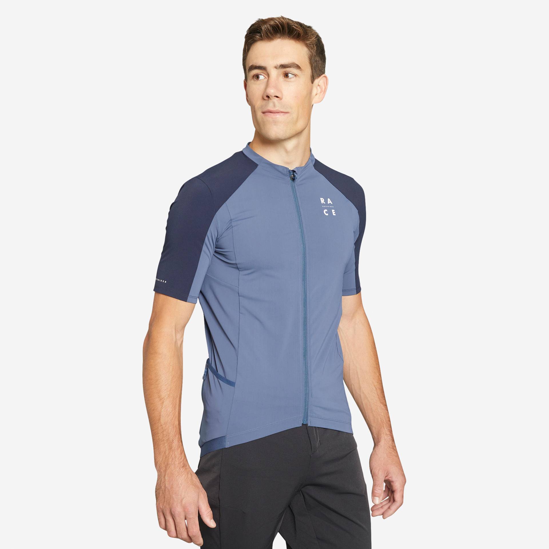 Radtrikot MTB kurzarm Race Herren blau Radtrikot MTB kurzarm Race Herren blau von ROCKRIDER